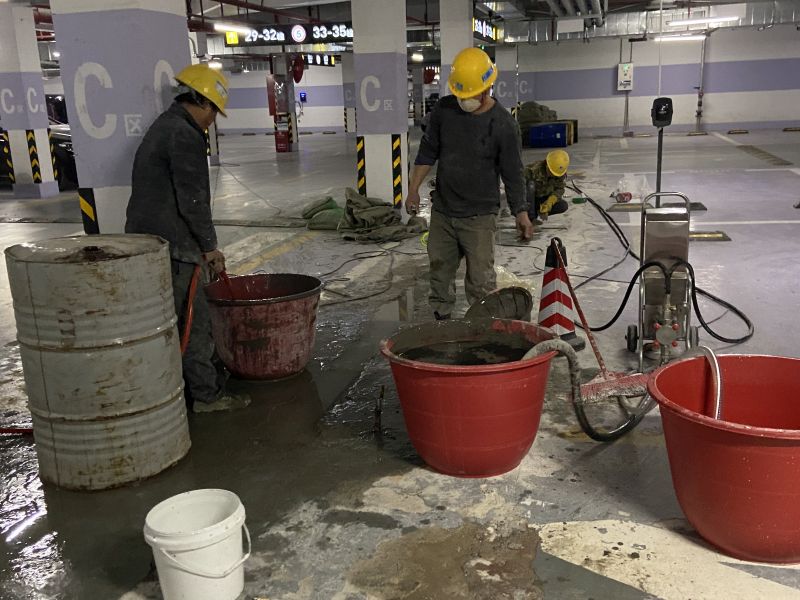 河池某高层住宅地下室底板返水注浆加固施工